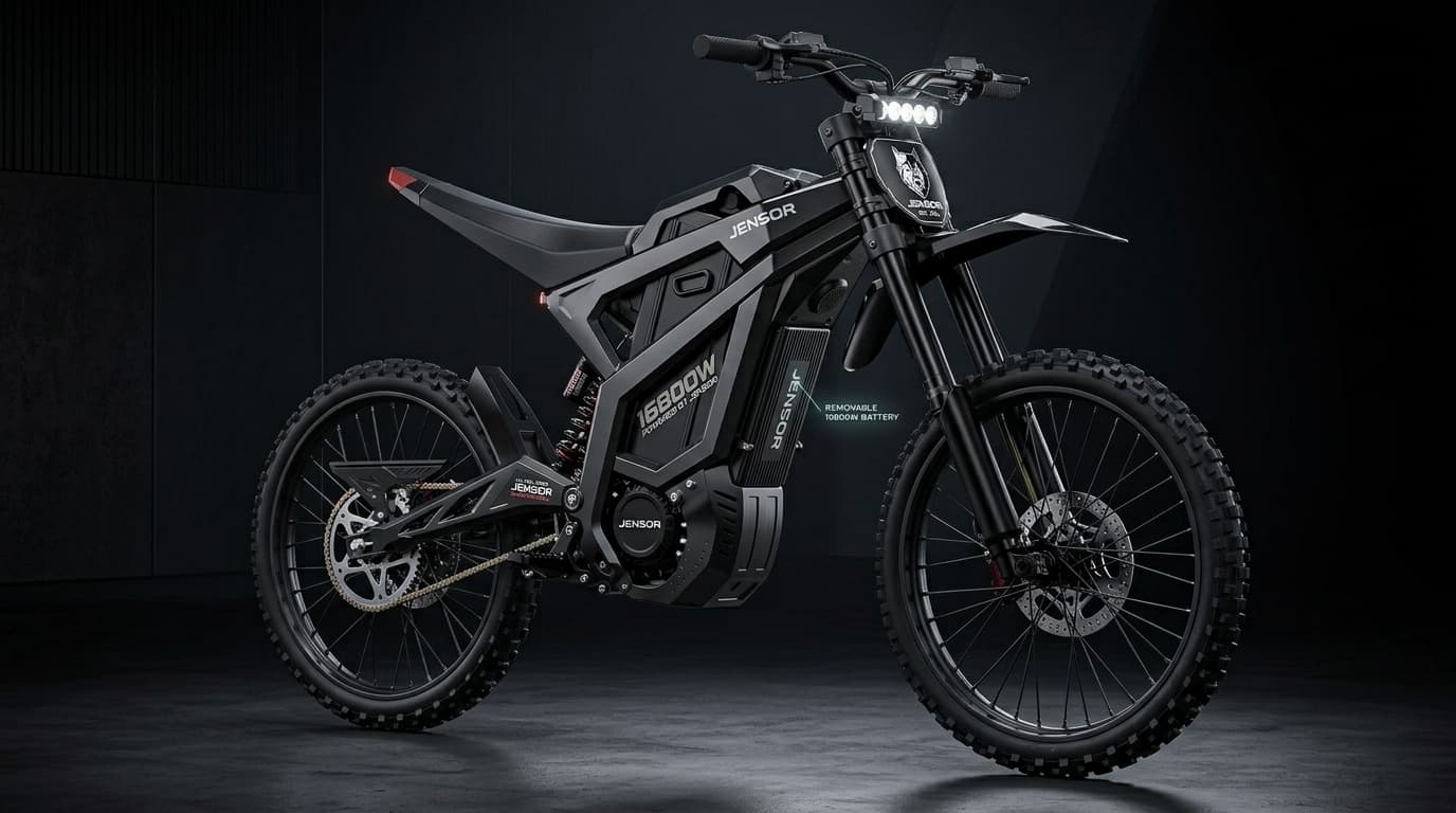 JENSOR 16800W Electric Dirt Bike Review – 72V 50Ah Battery, 70 MPH