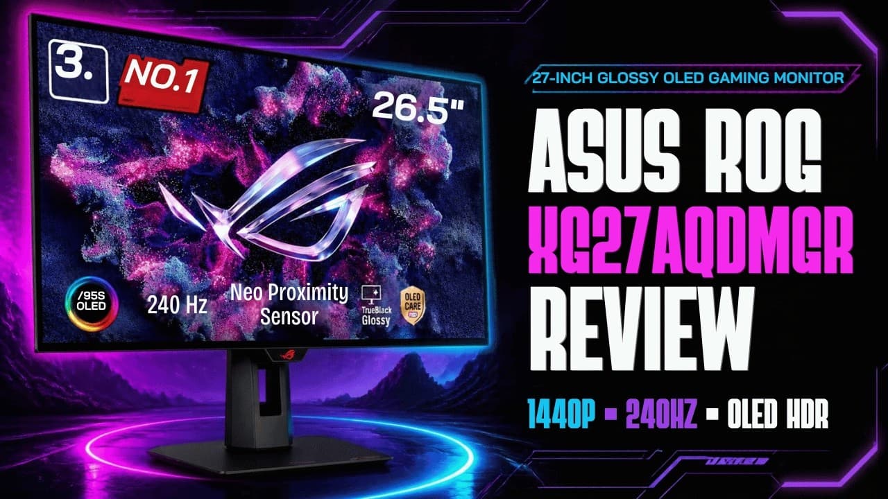 ASUS ROG XG27AQDMGR 27" 1440p 240Hz Glossy OLED Gaming Monitor