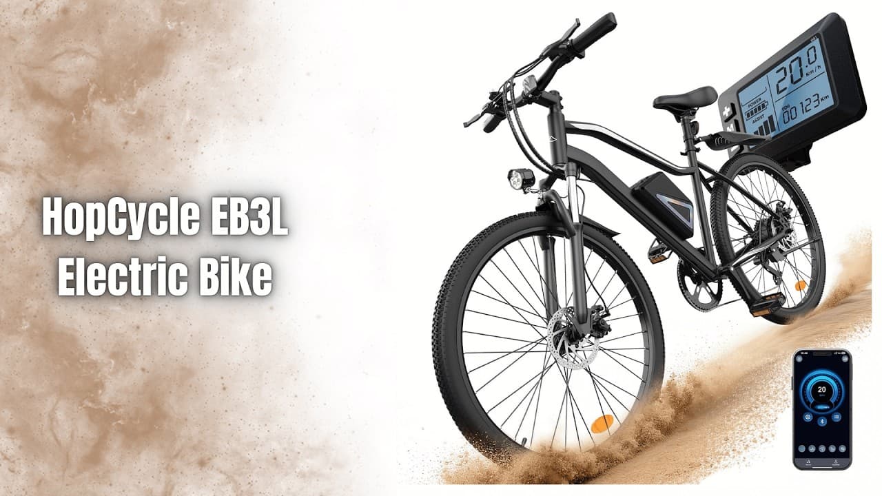HopCycle 26" Electric Bike – 1500W Peak Motor, Up to 80 Miles Range