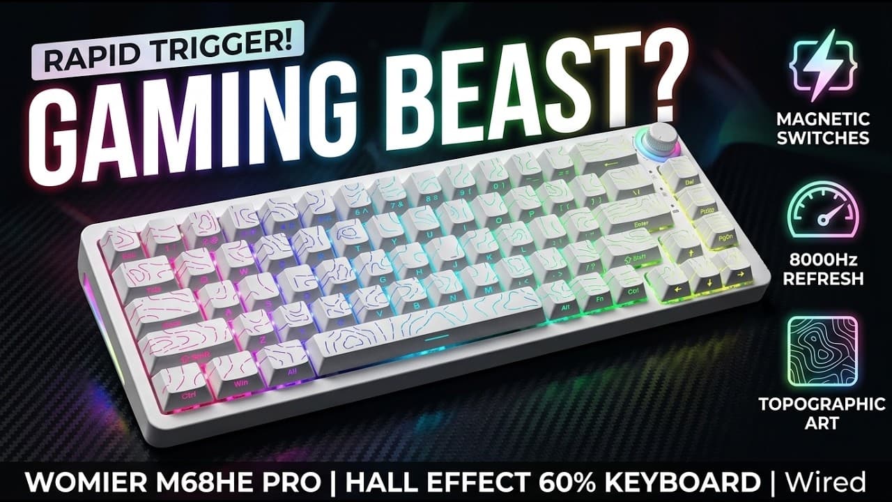 Womier M68HE PRO 60% Hall Effect Gaming Keyboard – 8000Hz Rapid Trigger
