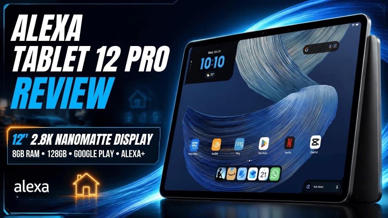 Amazon Alexa Tablet 12 Pro – 12-Inch 2.8K Nanomatte Display, 8GB RAM, 128GB