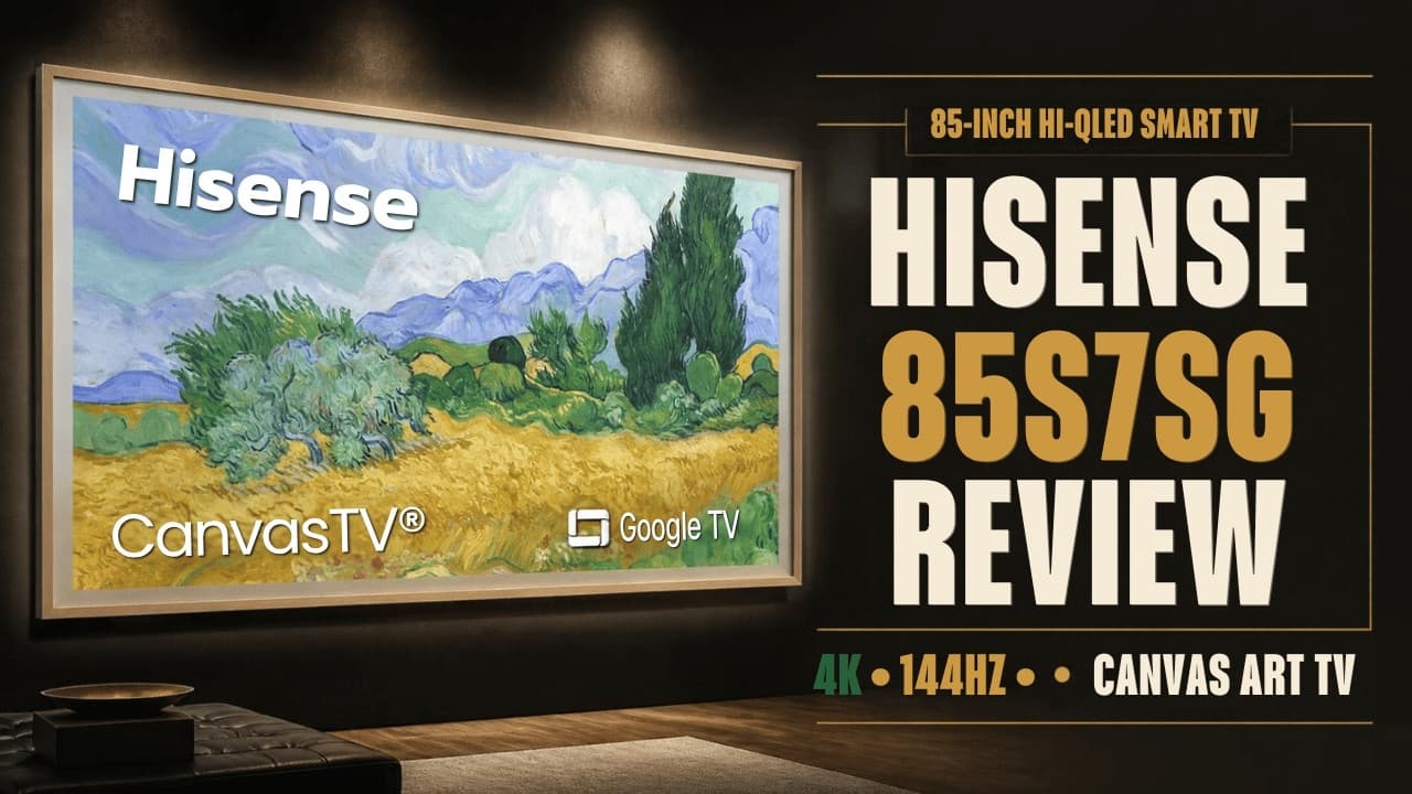 Hisense 85" Hi-QLED 4K S7 CanvasTV – 144Hz Google Smart Art TV
